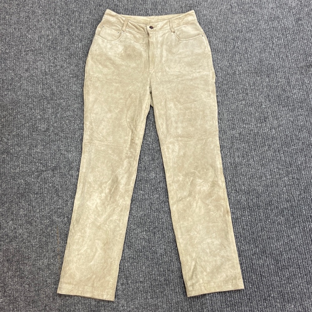 Newport News Light Beige Straight Leg Pants